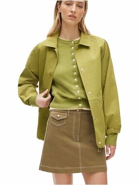 J.Crew Utility Pocket Mini Skirt Tuscan Olive Cotton Stretch Women’s Size 10 NWT
